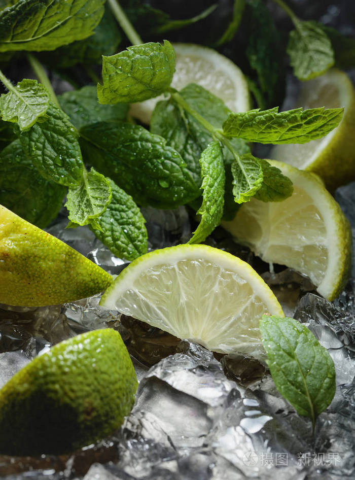 黑底冰薄荷石灰片