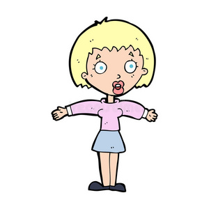 卡通惊魂女照片