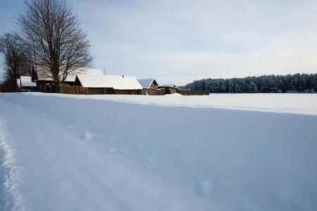 乡村雪地冬季景观