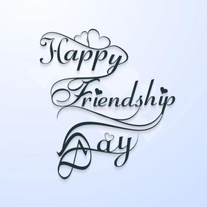 美好的快乐友谊日时尚的文字设计照片