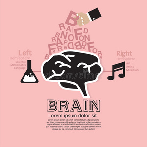 大脑信息图。