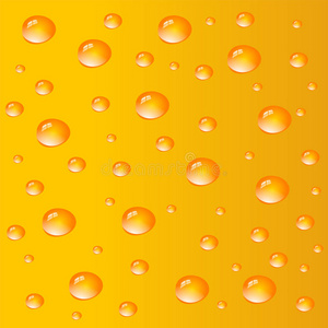橙色水滴气泡