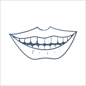 微笑的嘴图片-微笑的嘴素材-微笑的嘴插画-摄图新视界