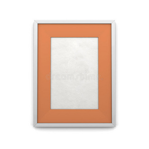 白色框架，带橙色嵌件