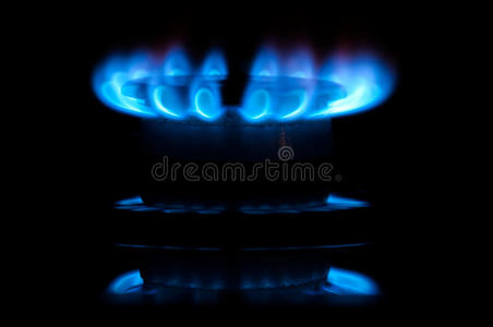 蓝色气体火焰图片