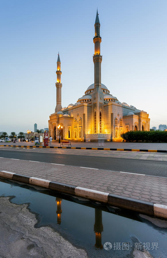 阿拉伯联合酋长国努尔清真寺.照片-正版商用图片11i7jh-摄图新视界