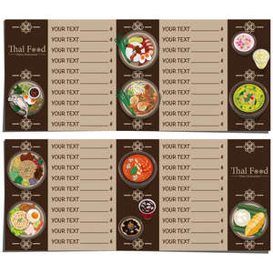 菜单泰国食品设计模板图形