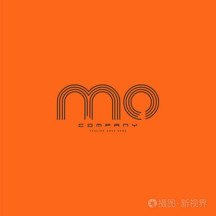 联合mo字母标志名片模板矢量