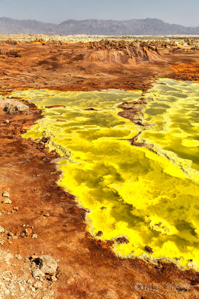 在埃塞俄比亚的达纳基尔非洲达洛火山洼地