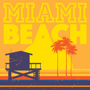 迈阿密海滩, 佛罗里达海岸海滩海报