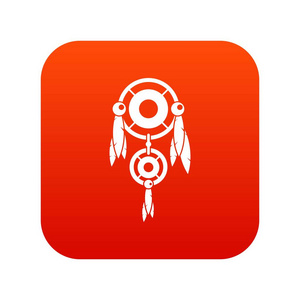 美洲原住民 dreamcatcher 图标数字红色