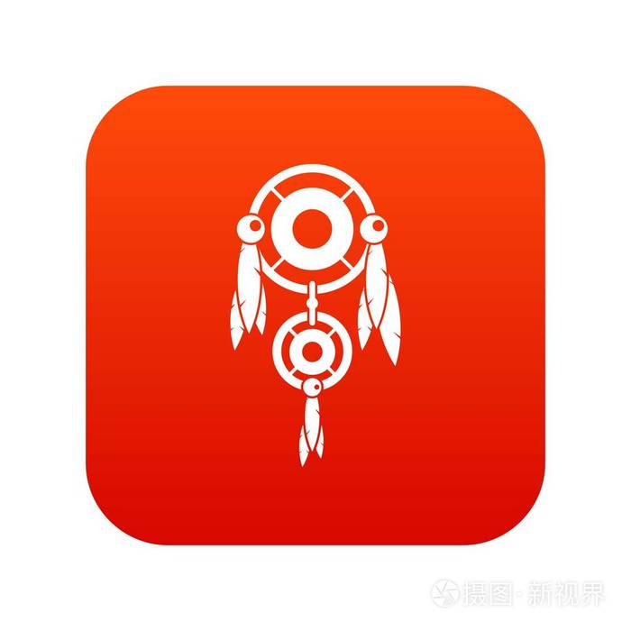 美洲原住民 dreamcatcher 图标数字红色