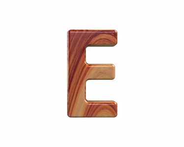 字体缎成品红木 endgrain 资本 E 渲染