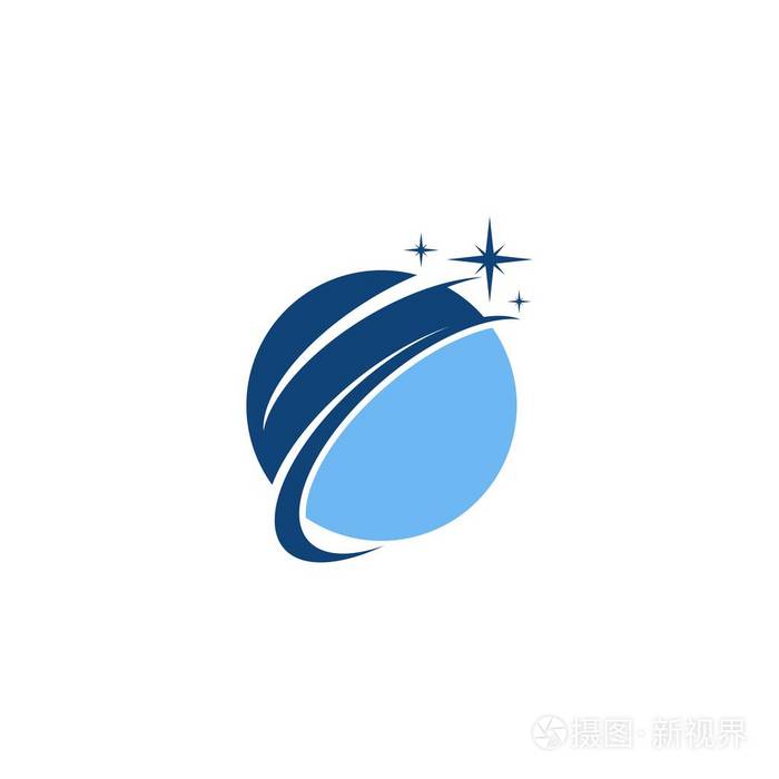 圆圈行星矢量标志插画-正版商用图片11j1ev-摄图新视界