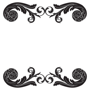 矢量巴洛克式点缀在维多利亚时代的风格