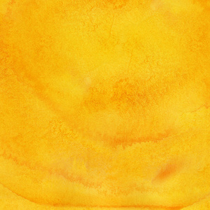 明亮的橙色水彩背景, 绘在水彩纸上
