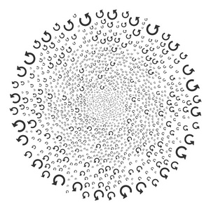 旋转循环圆簇图片