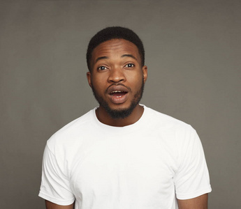 惊讶的面部表情, 黑人男子照片