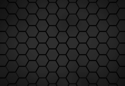 黑色六边形图案蜂窝概念