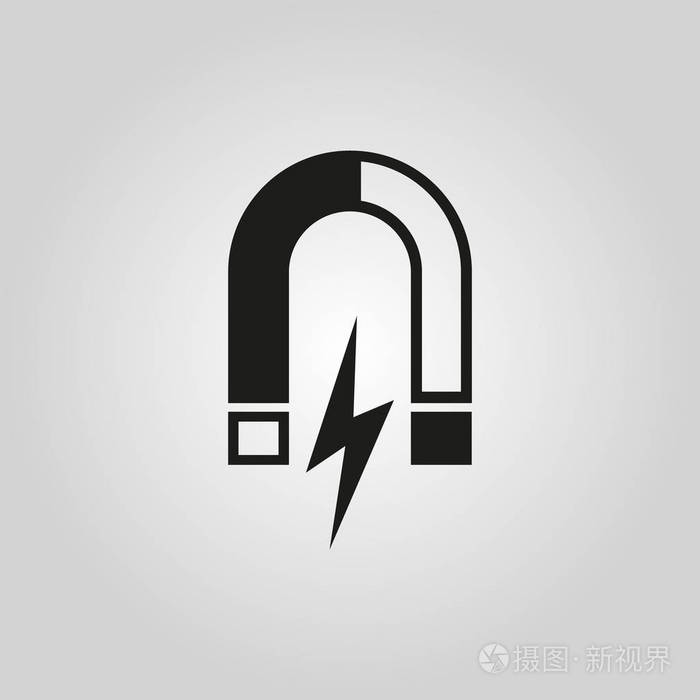 磁性和吸引,物理符号.平面设计.股票-矢量图