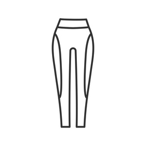 s sports pants linear icon. Thin line illustration. Leggings. Ac