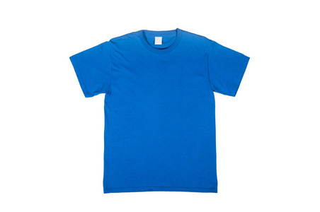 v字领准备好您自己的图形的蓝色 t 恤模板照片