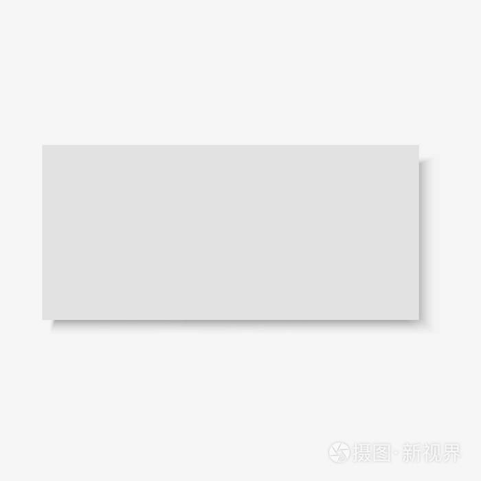 空白的纸横幅与阴影.矢量