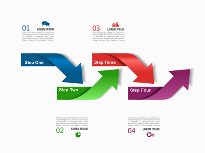 信息模板。矢量插图。可用于工作流布局关系图业务步骤选项横幅