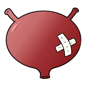 卡通膀胱的矢量插图照片