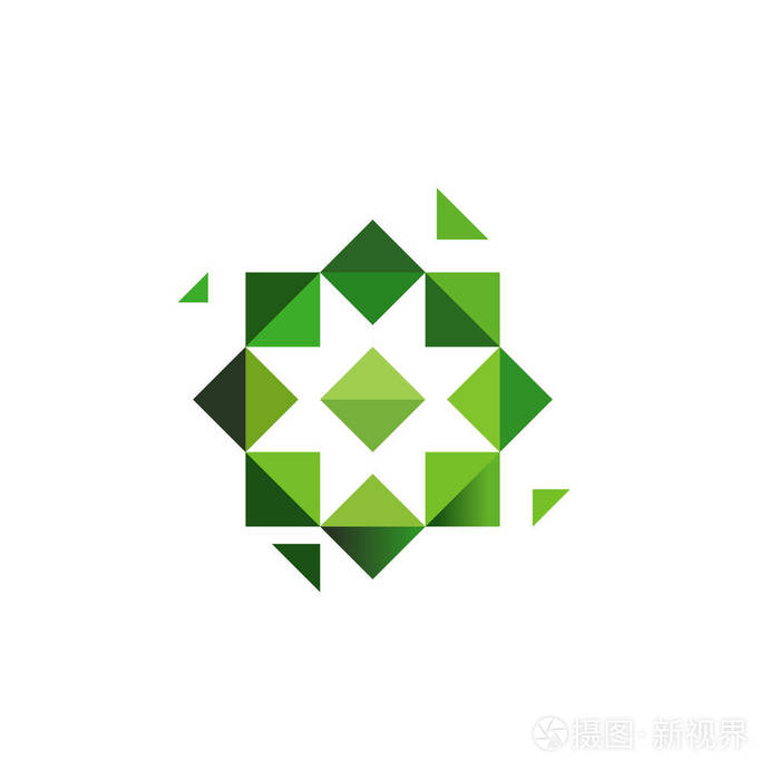 八角星, 穆斯林符号, 不寻常的几何标志设计.矢量插图或标识模板