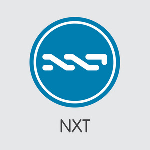 Nxt 虚拟货币矢量硬币插图