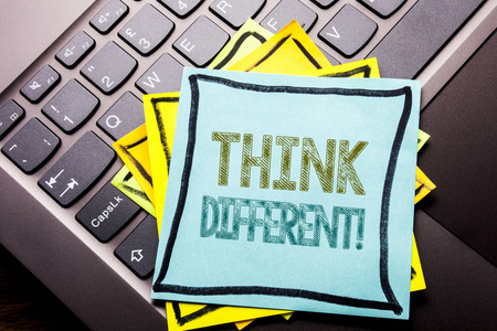 概念手写文本题注灵感显示不同的想法.