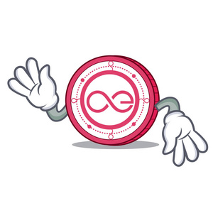 疯狂的 Aeternity 硬币吉祥物卡通