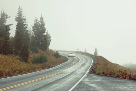 山的景区道路.