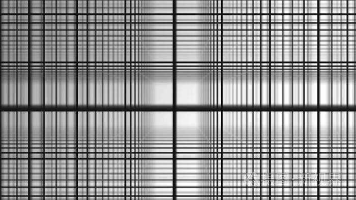 黑线网格随机翻转与白色背景.带黑白组合