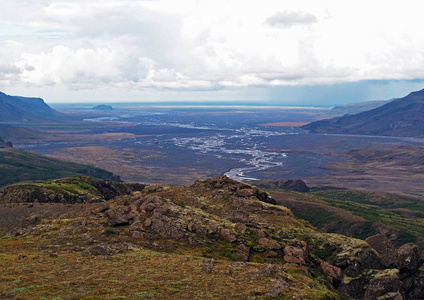 godaland 和 thorsmork 国家公园在冰岛多彩的竞争