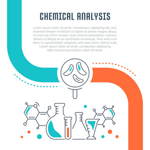 网站横幅和化学分析登陆页