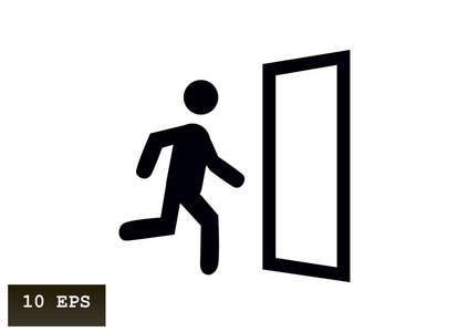 紧急出口标志照片