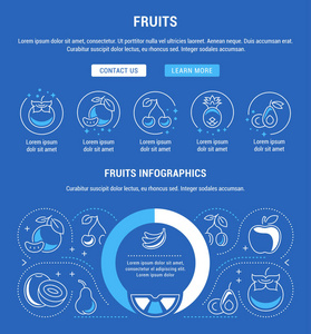 网站横幅和水果登陆页图片