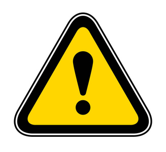 三角形警告危险符号照片