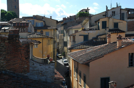 意大利托斯卡纳美丽城市阿雷佐的全景