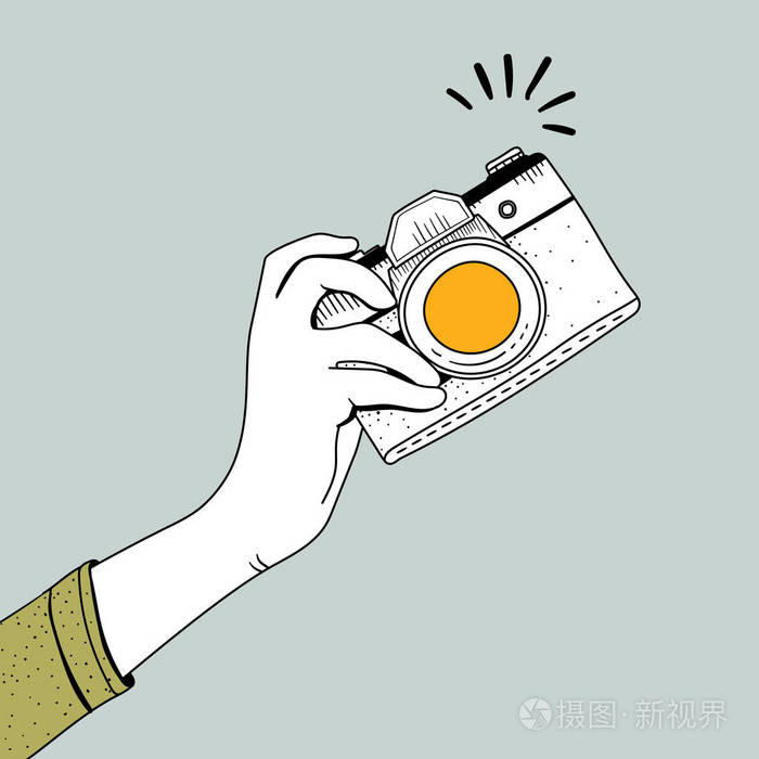 老式相机的插图