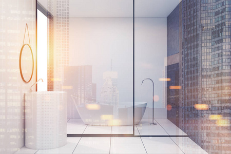 玻璃浴室墙图片