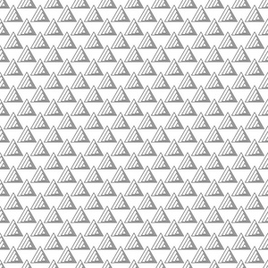 抽象无缝几何时髦设计打印三角形图案。 黑白神圣几何三角形瓷砖。 钻石背景最小图形图案。 矢量。