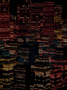 有高楼大厦的城市夜景图片