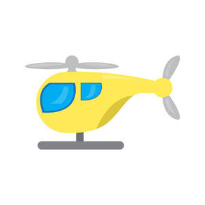 彩色直升机玩具图标