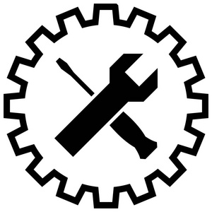 服务工具图标隔离在白色背景上.选项矢量图.