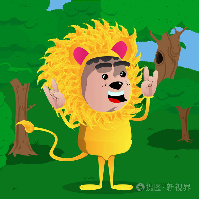 矢量卡通人物插图.