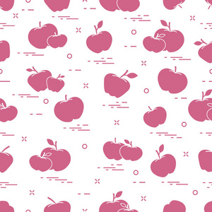 苹果多汁的水果。无缝模式
