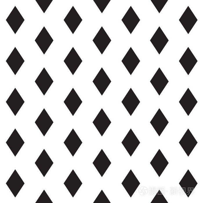 黑白菱形图案-矢量图解插画-正版商用图片11mjyw-摄图新视界